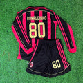 Ronaldinho Gaúcho 80 – AC Milan 2008-2009 Home Long Sleeve Retro Kit Jersey – | | – Back View