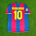 2007 Ronaldinho Barcelona 2008 Retro Football Jersey – Back View