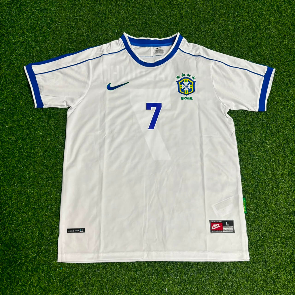 Ronaldinho #7 Brazil Retro Football Jersey – Front View