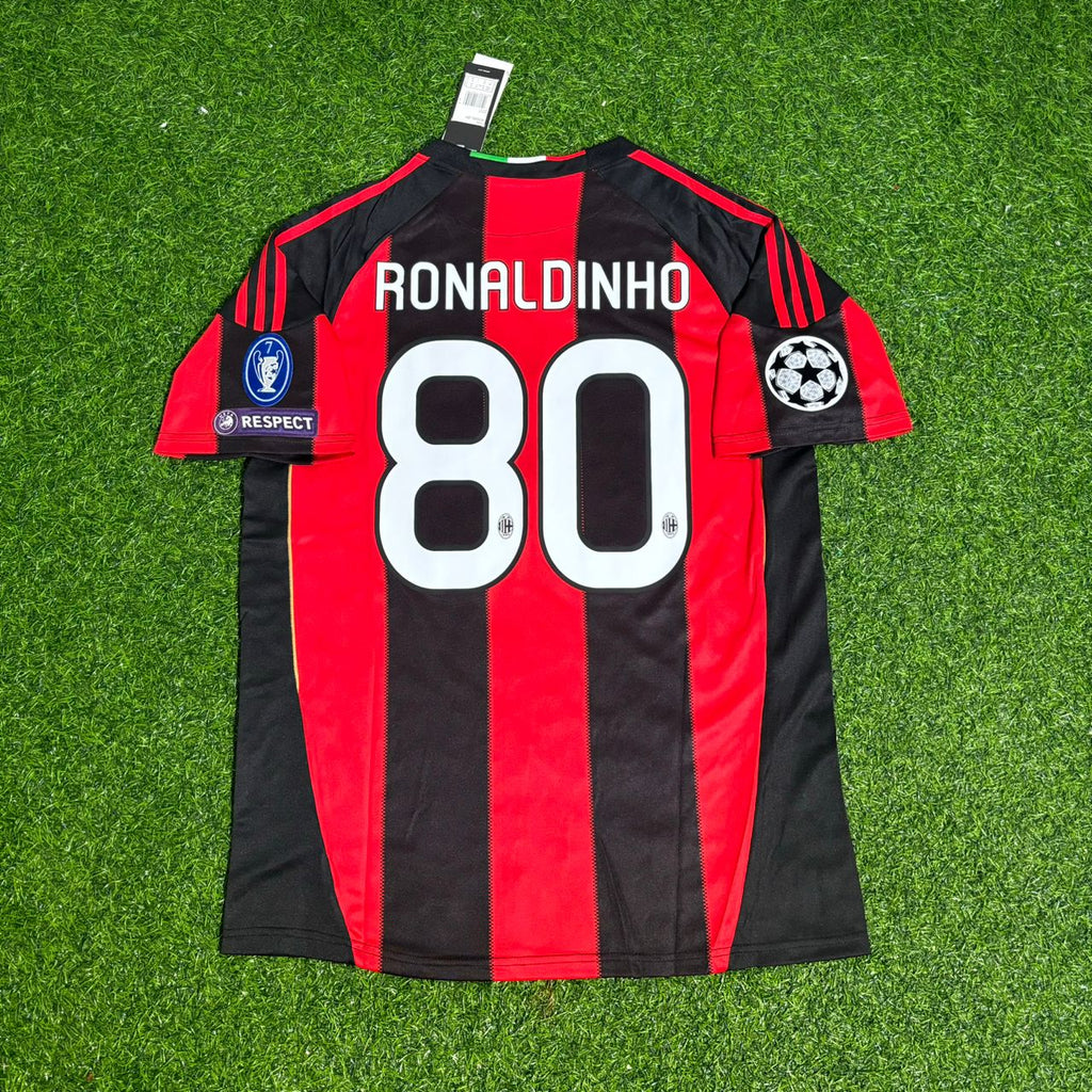 Ronaldinho Gaucho 10 - Milan 2010/2011 Home Retro Jersey – Back View