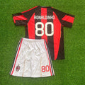 2010 Ronaldinho Gaucho #80 - Milan 2011 Red Black Football Jersey Shirt – Back View