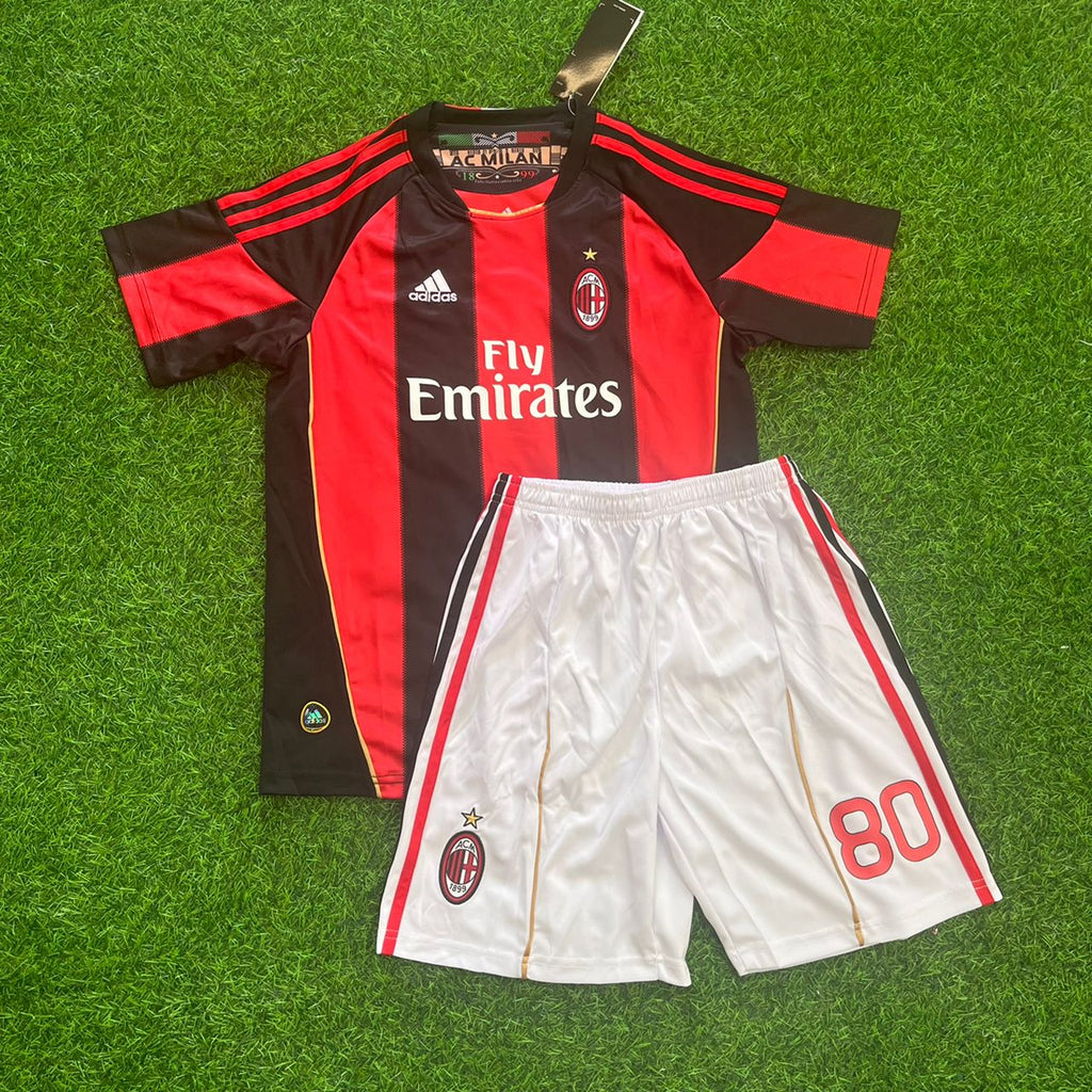 2010 Ronaldinho Gaucho #80 - Milan 2011 Red Black Football Jersey Shirt – Front View