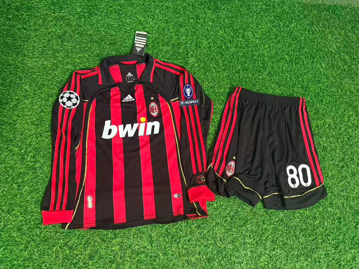 Ronaldinho Gaúcho AC Milan 2009 Home Long Sleeve Retro Football Jersey – 4