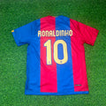 Barcelona 2006/2007 Home Retro Football Jersey – Ronaldinho Gaucho – Back View