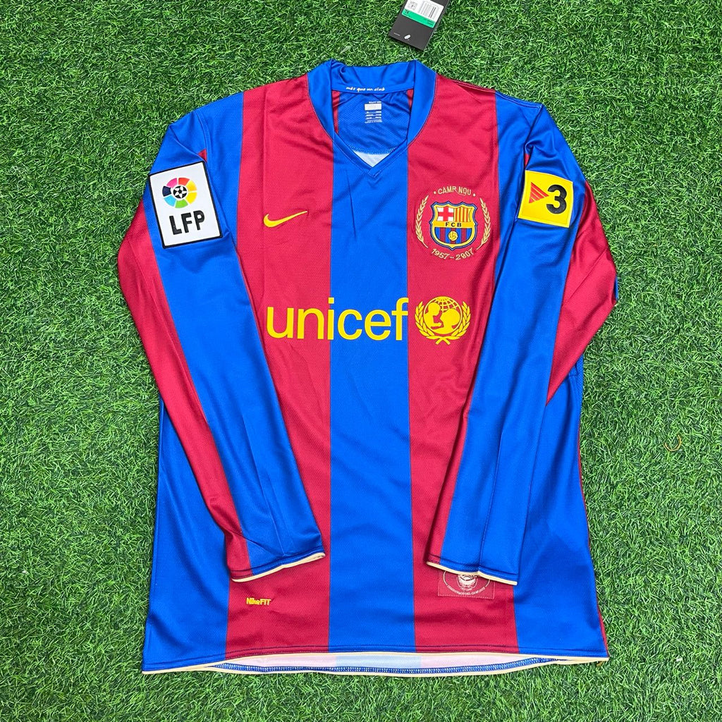 2007 Ronaldinho Gaucho Barcelona Retro Football Jersey – Front View