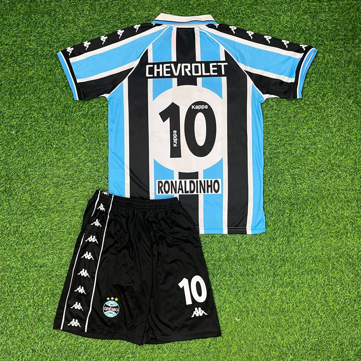 Ronaldinho Gaucho Gremio 2000 Kids Retro Football Jersey – Back View