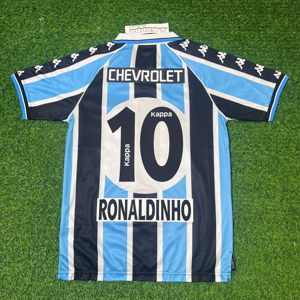 Ronaldinho Gaucho Gremio 2000 Soccer Retro Jersey – Detailed View