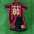 Ronaldinho AC Milan Retro Kids Kit Set Kindertrui (Ages 3-13) – Back View