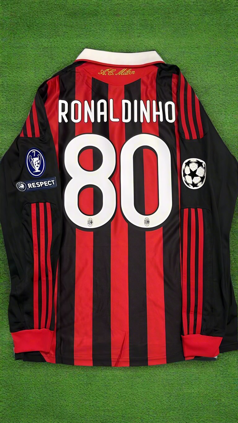 Ronaldinho Milan 2009 2011 Retro Long Sleeve Jersey – 8