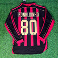 Ronaldinho Milan 2006 2007 Retro Long Sleeve Jersey – Back View