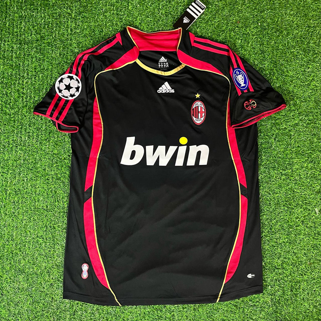Ronaldo Nazario Fenomeno #99 – AC Milan Black 2006-07 Retro Jersey – Front View