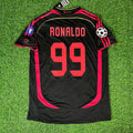 Ronaldo Nazario Fenomeno #99 – AC Milan Black 2006-07 Retro Jersey – Back View