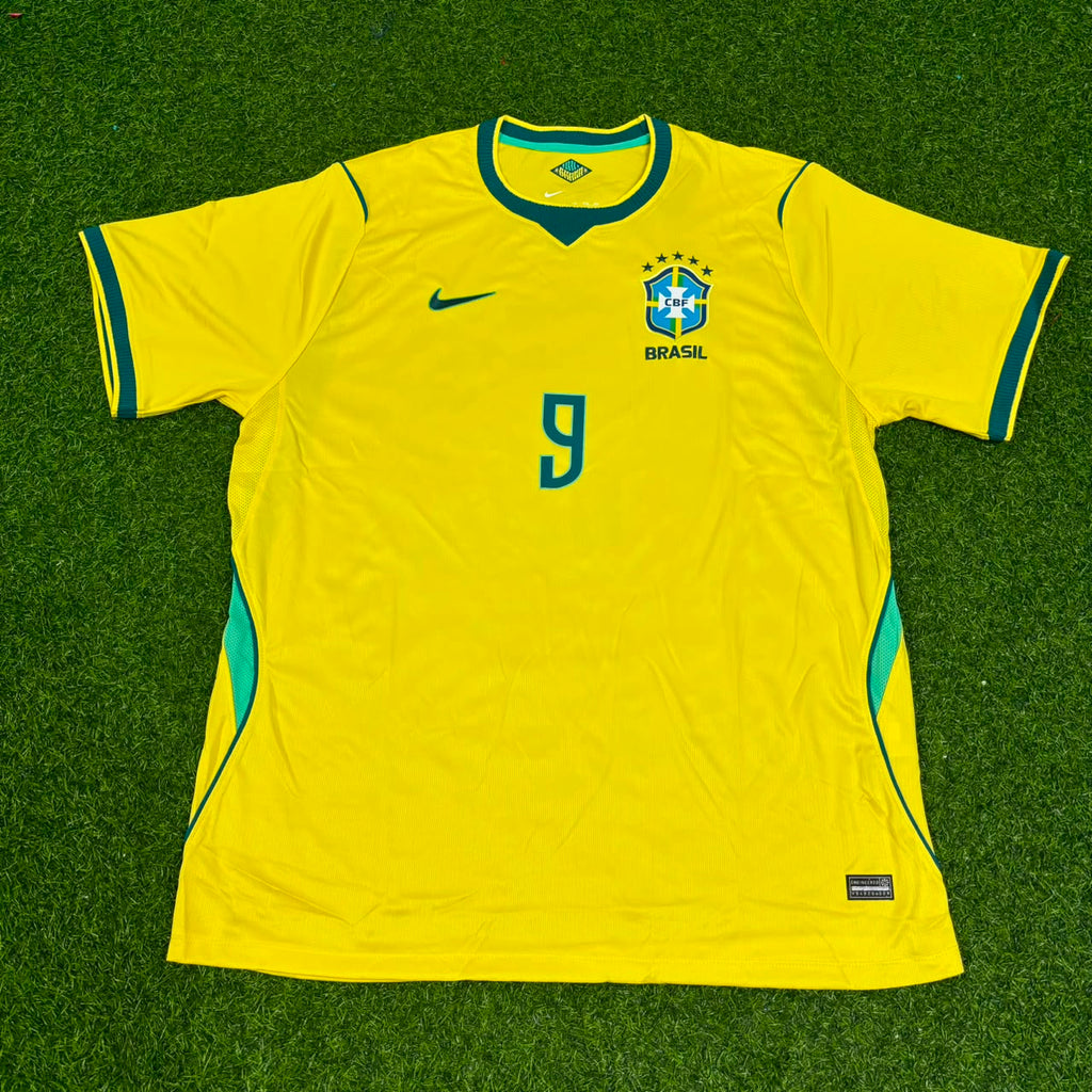 Ronaldo Nazario Brazil Commemorative Special Retro Football Jersey – Front View