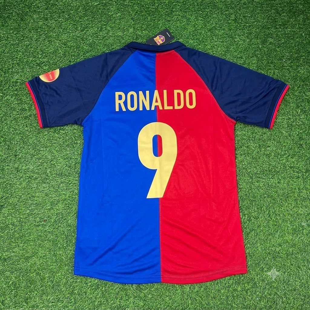 Ronaldo Nazario – Barcelona Special Retro Kit Jersey – | | – Back View