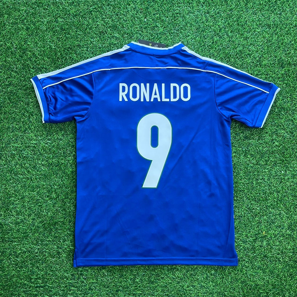Ronaldo Nazario El Fenomeno Brazil 1998 World Cup Retro Jersey – Back View
