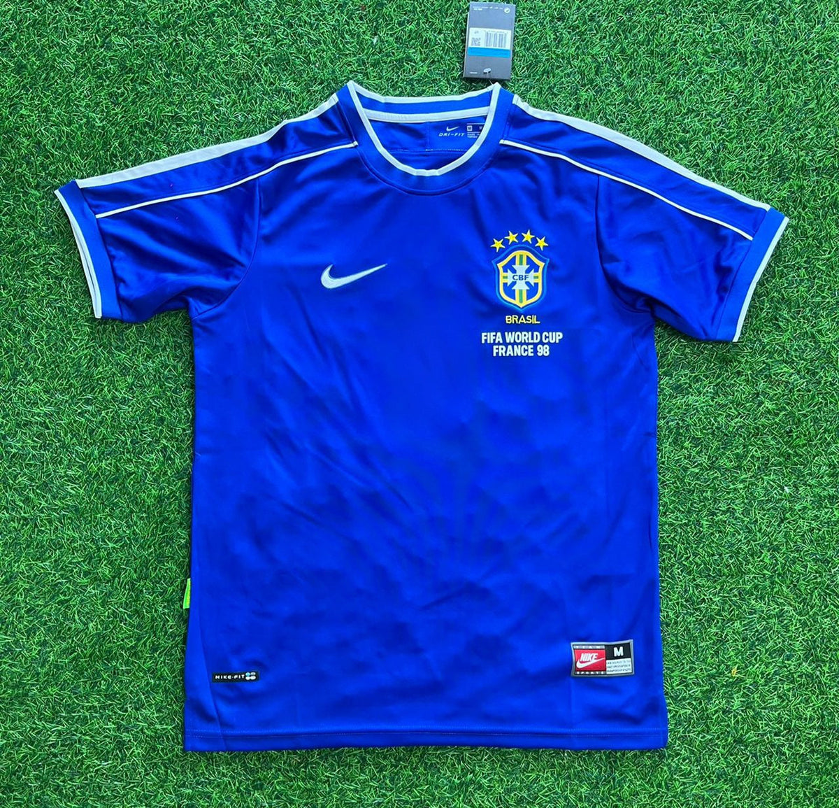 Cafu Brazil 1998 World Cup Retro Jersey – Front View