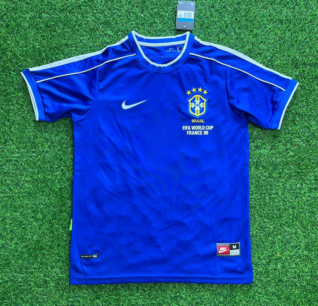 Roberto Carlos Brazil 1998 World Cup Retro Jersey – Front View