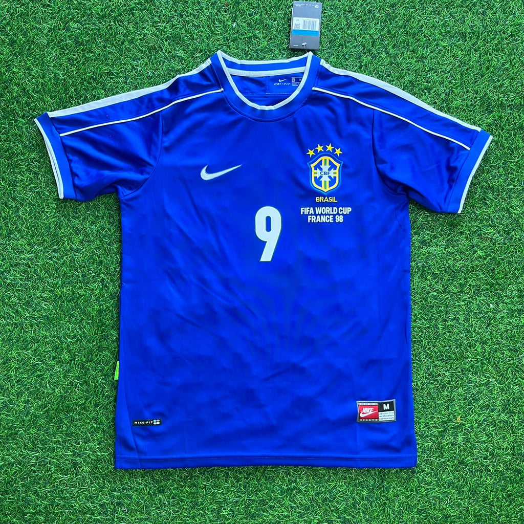 Ronaldo Nazario El Fenomeno Brazil 1998 World Cup Retro Jersey – Front View