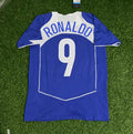 2004 Ronaldo Nazario Brazil Blue Retro Football Jersey Collection – Back View