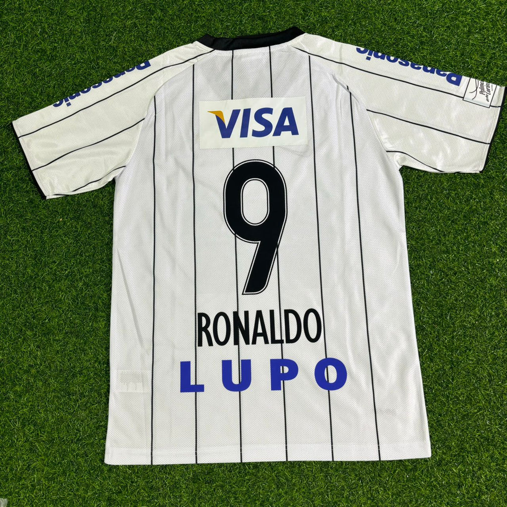 2009 Ronaldo Nazario Corinthians White Retro Football Jersey – Back View