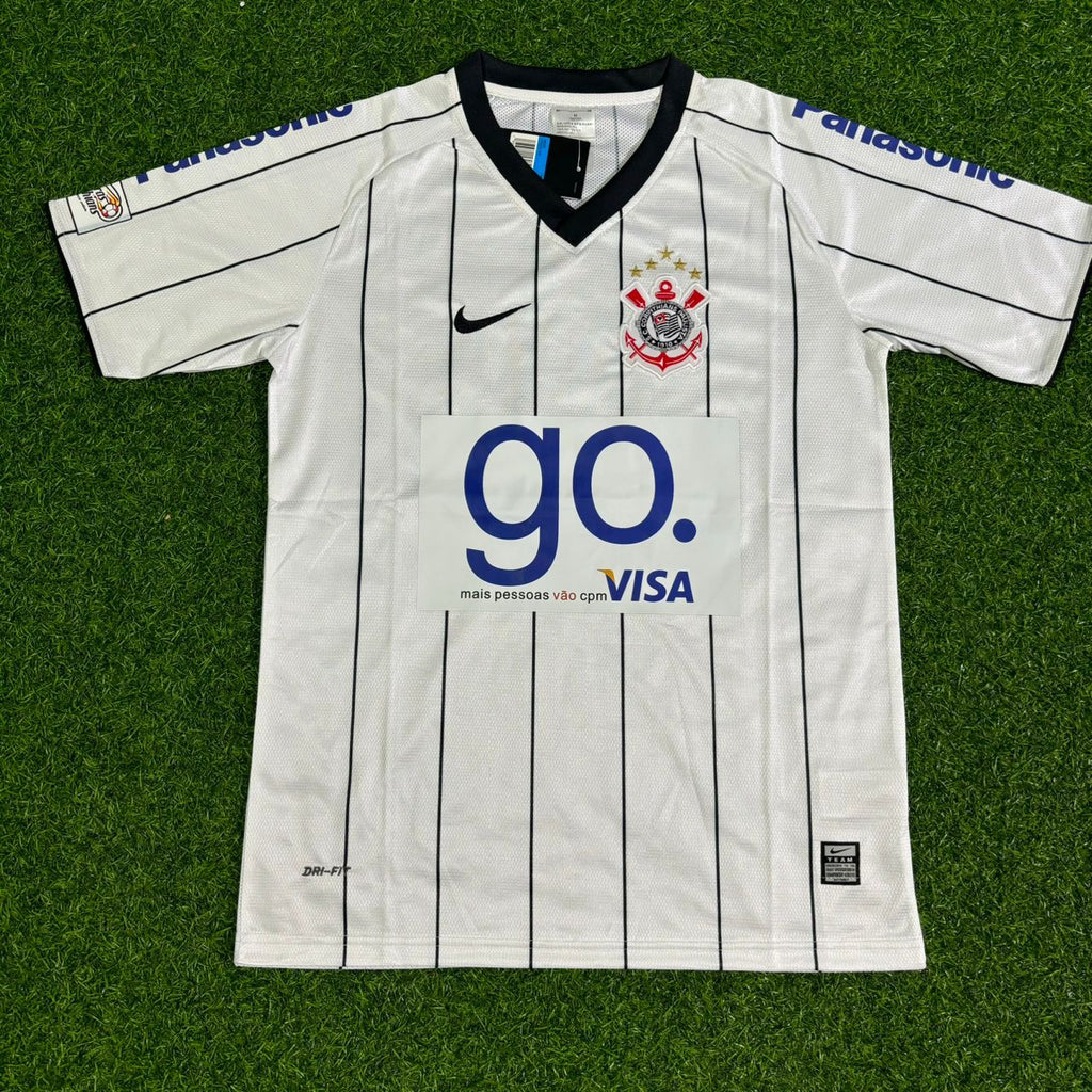 2009 Ronaldo Nazario Corinthians White Retro Football Jersey – Front View