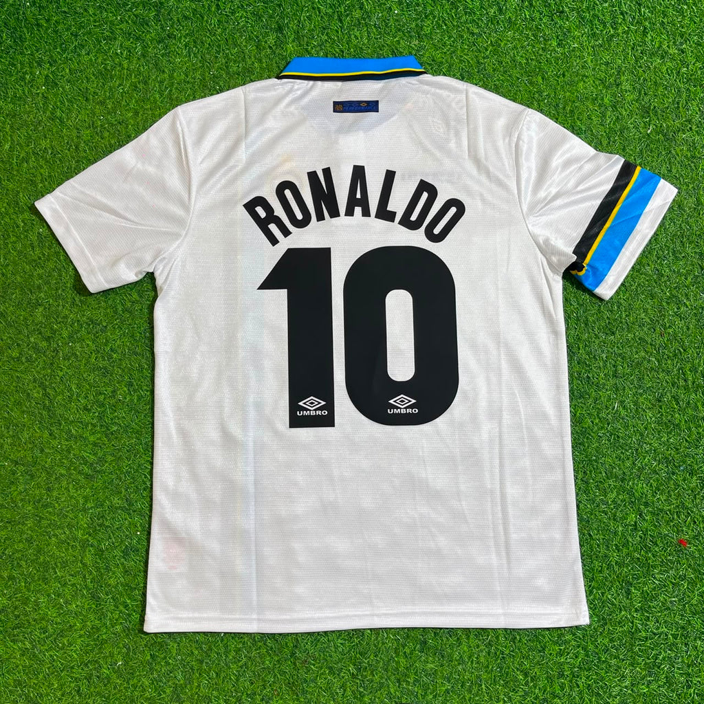 Ronaldo Nazario Inter 1997/98 Away Retro Football Jersey – Back View