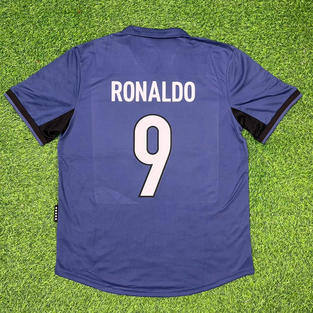 1998/99 Ronaldo Nazario #9 Inter Milan Home Retro Football Jersey – Back View