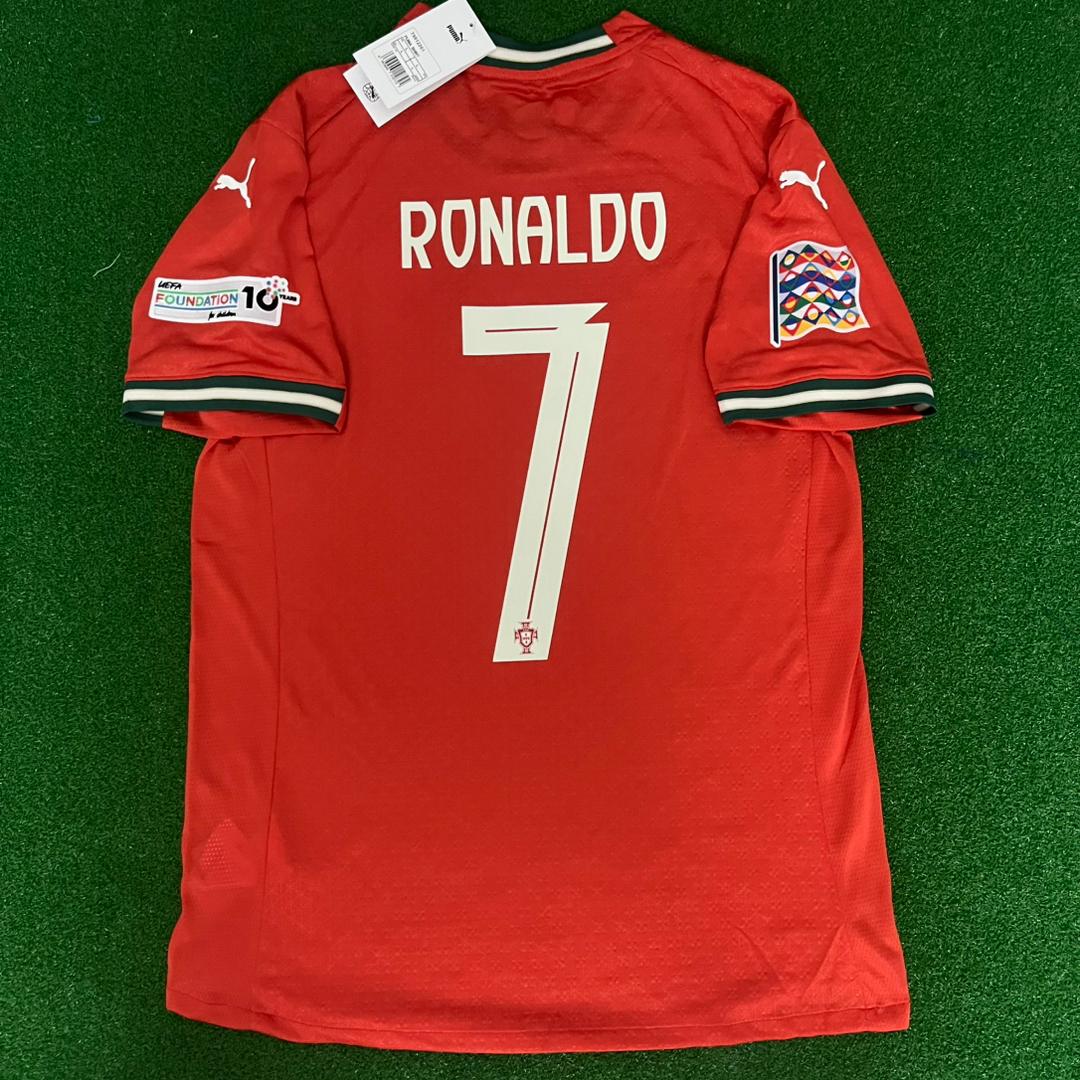 Cristiano Ronaldo Portugal UEFA Nations League Winner Red Jersey – Detailed View