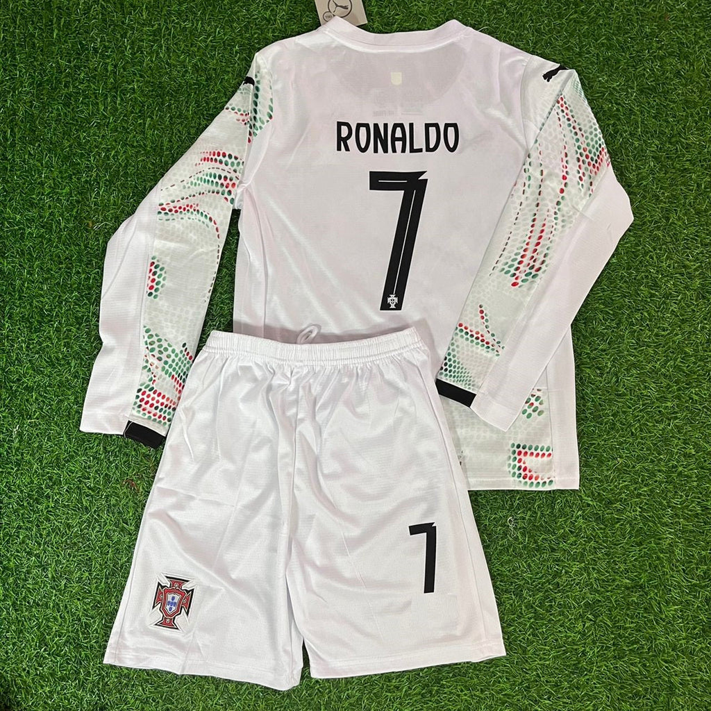 Cristiano Ronaldo Portugal White Football Jersey – Back View
