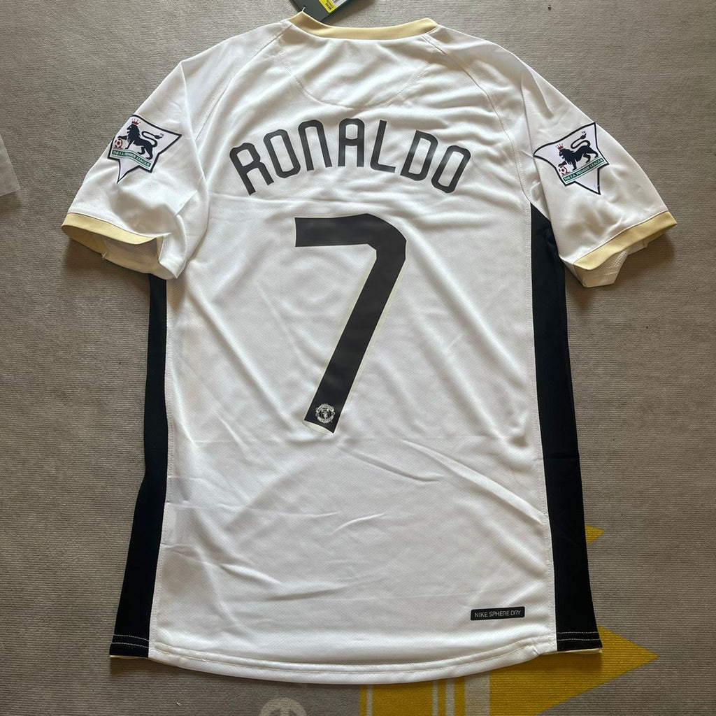 Cristiano Ronaldo #cr7 Manchester United 2006/07 White Jersey – Back View