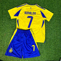 Cristiano Ronaldo #cr7 Al Nassr Kids Jersey – Back View