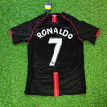 Cristiano Ronaldo Manchester United 2007-2008 Black Retro Jersey – Back View