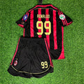 2007 Ronaldo Nazario R9 El Fenomeno AC Milan Kids Children Home Retro Football Jersey – Back View