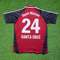 2001/02 Roque Santa Cruz Bayern Munich Red Retro Football Jersey – Back View