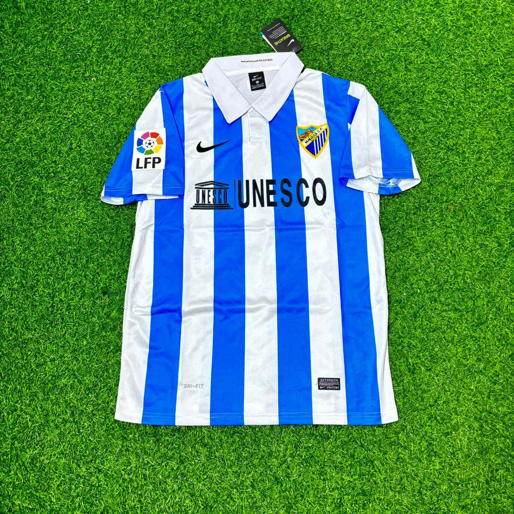 Roque Santa Cruz Málaga CF 2012/13 Retro Home Football Jersey – Front View