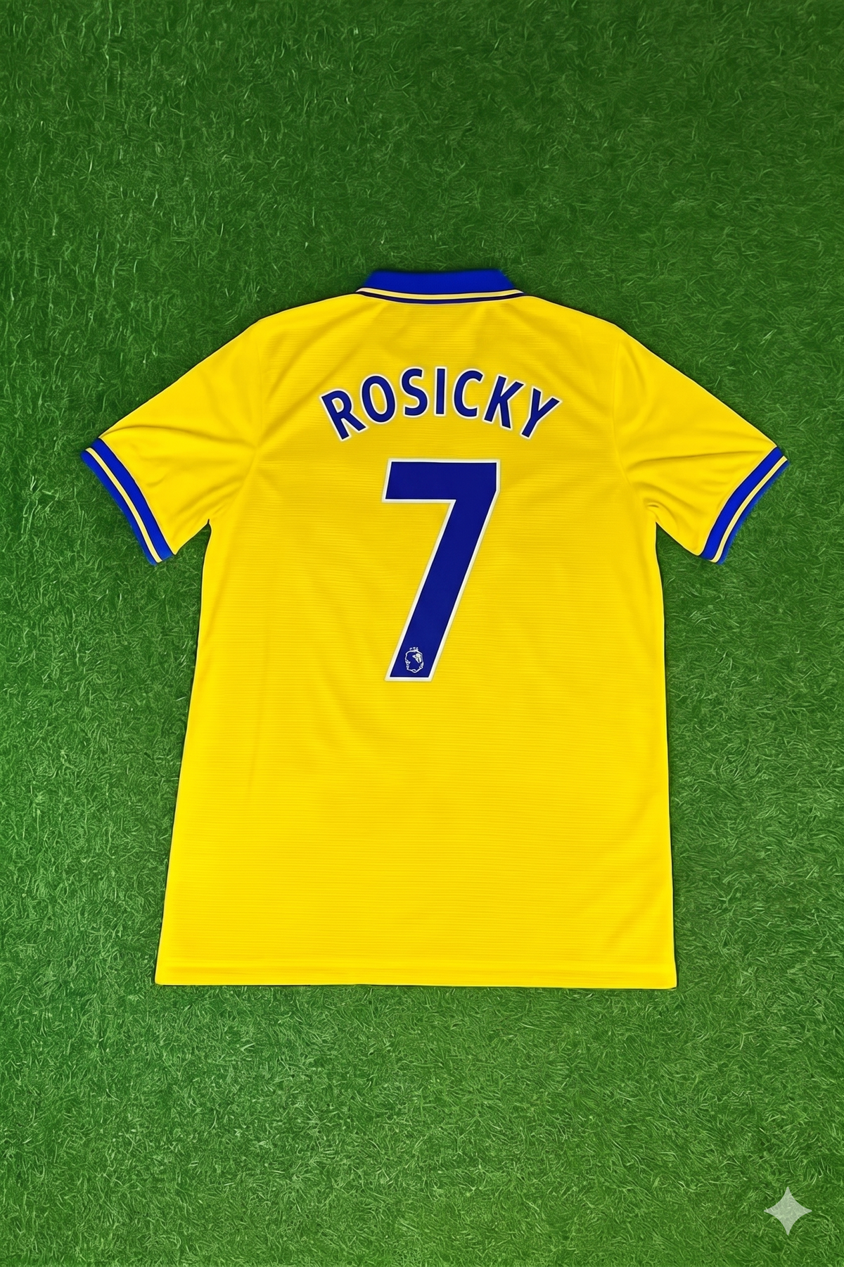 Tomas Rosicky – Arsenal 2013/2014 Yellow Retro Kit Jersey – Back View