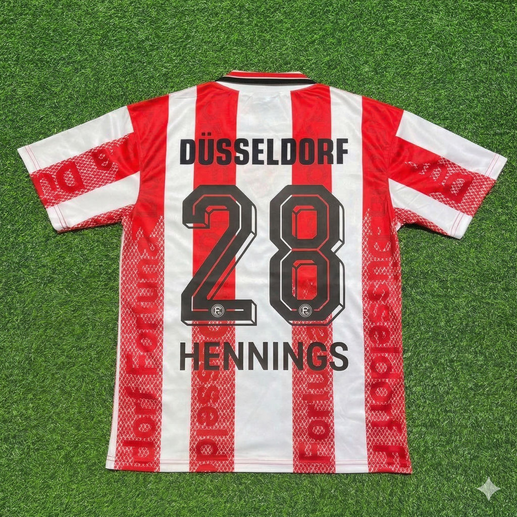 Rouwen Hennings Fortuna Düsseldorf Retro Football Jersey – Back View