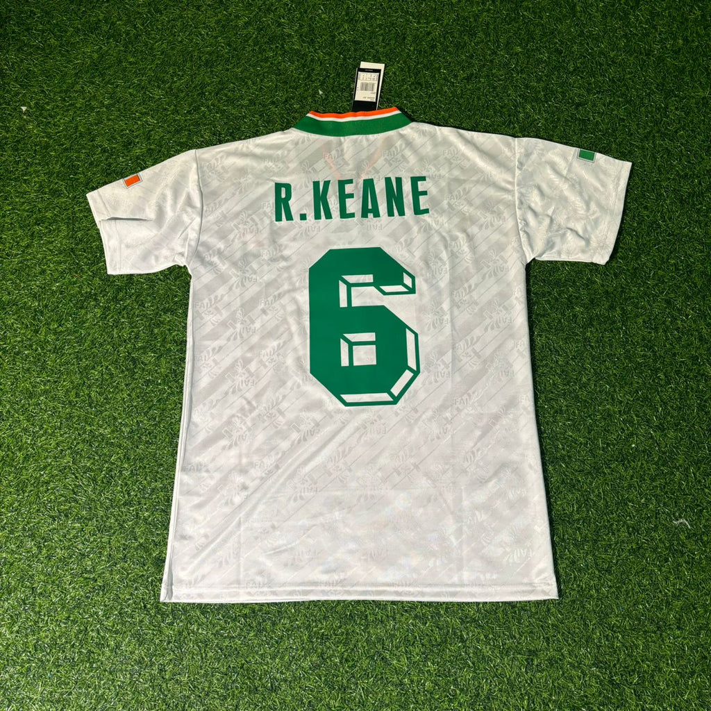 Ireland 1994 Season Away Retro Football Jersey – Roy Keane – Back View