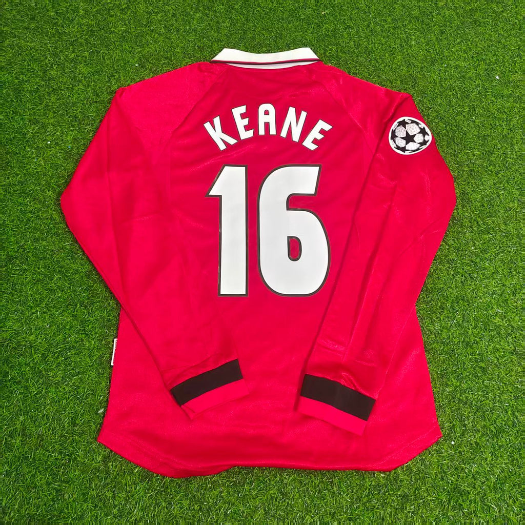 1999 Roy Keane Manchester United Champions League Final Retro Football Jersey Collection – Back View