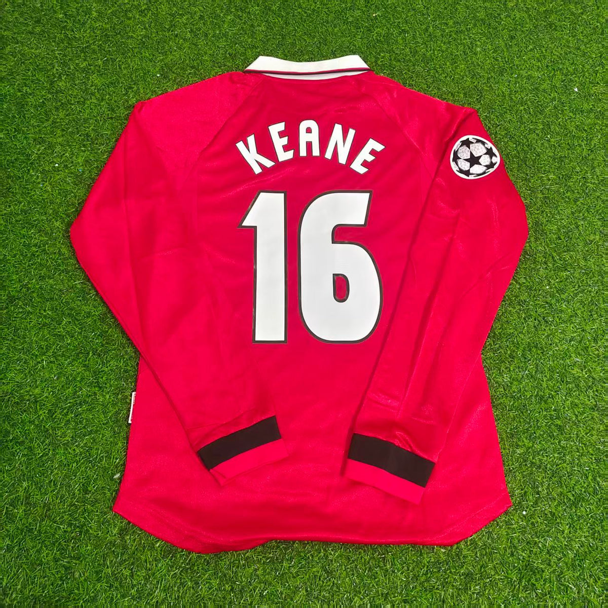 1999 Roy Keane Manchester United Champions League Final Retro Football Jersey Collection – Back View