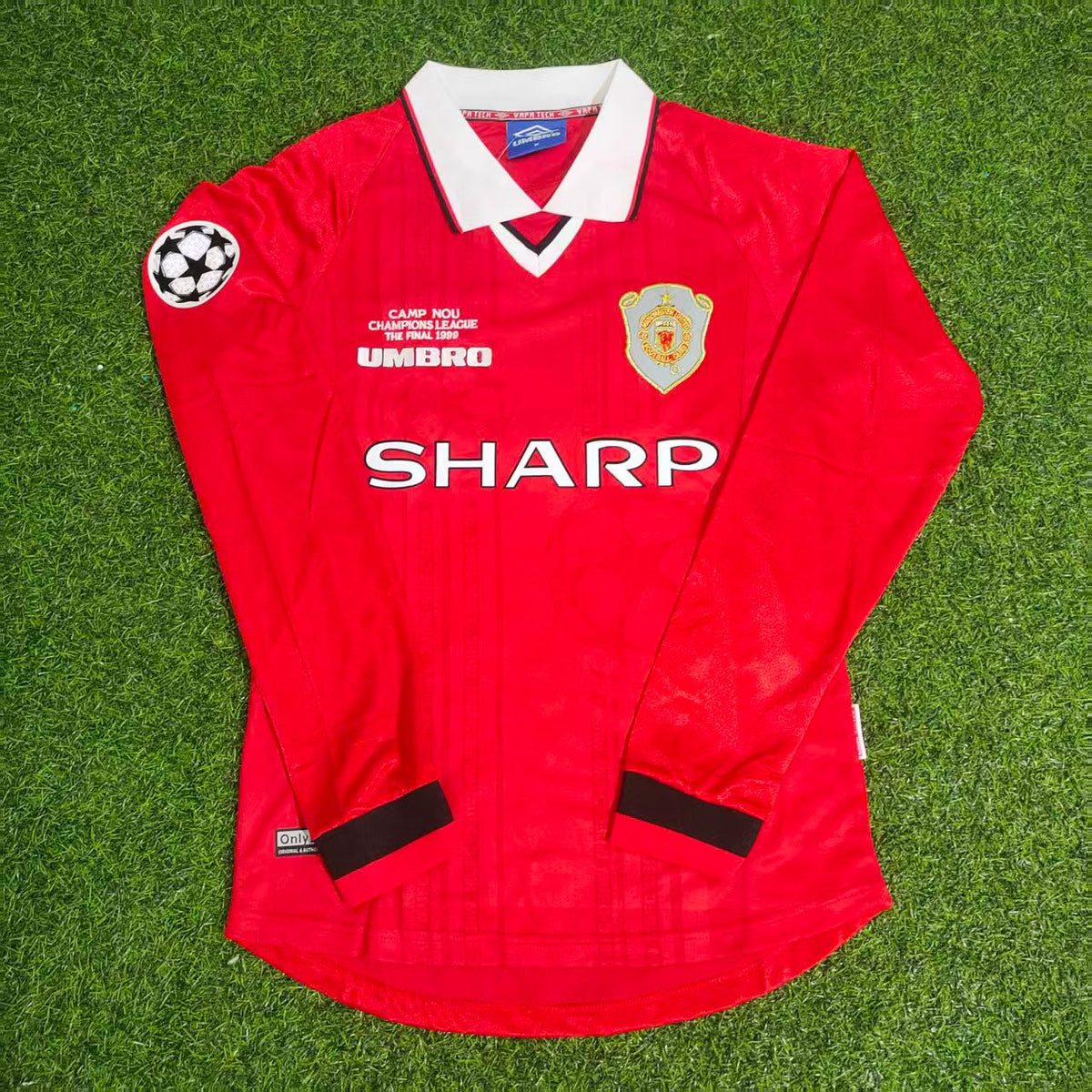 1999 Roy Keane Manchester United Champions League Final Retro Football Jersey Collection – Front View