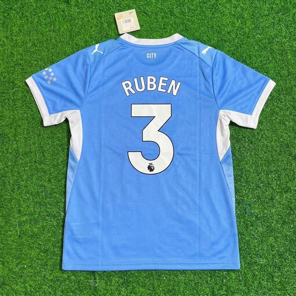Ruben Dias Manchester City 2026-27 Home New Season Jersey – Back View