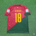 Portugal 2022 World Cup Home Retro Football Jersey – Rúben Neves #18 – Back View