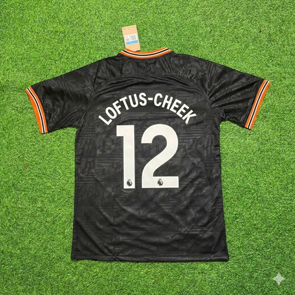 2019/20 Ruben Loftus-Cheek 12- Chelsea Away Black Retro Football Jersey Collection – Back View