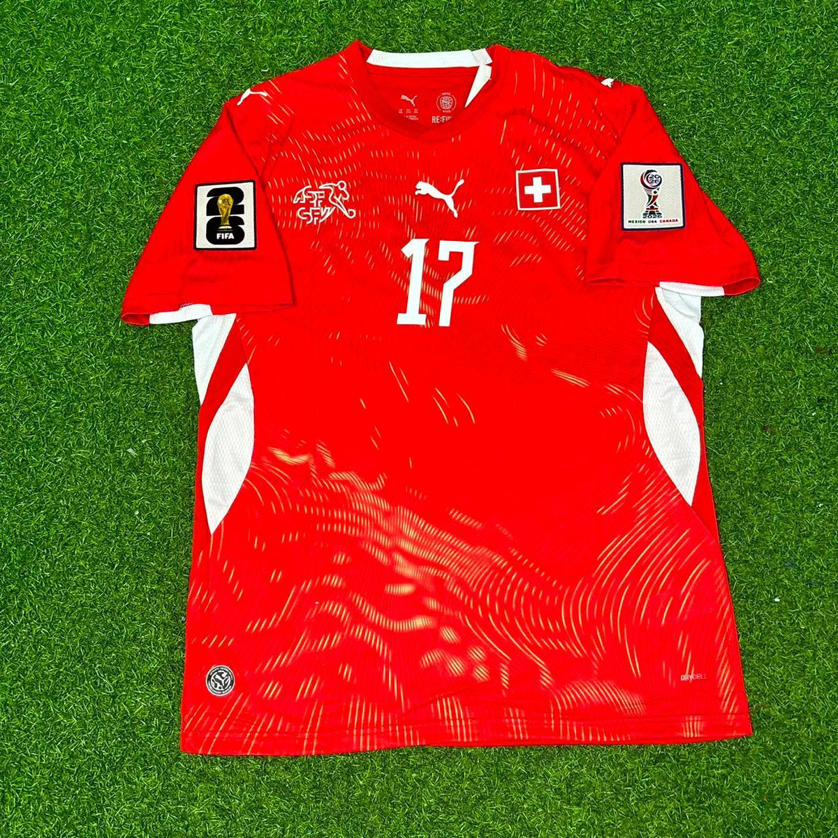 Switzerland 2026 World Cup Kit Jersey – Ruben Vargas 17- – Front View