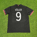 Rudi Völler #9 Germany Black Retro Football Jersey – Back View