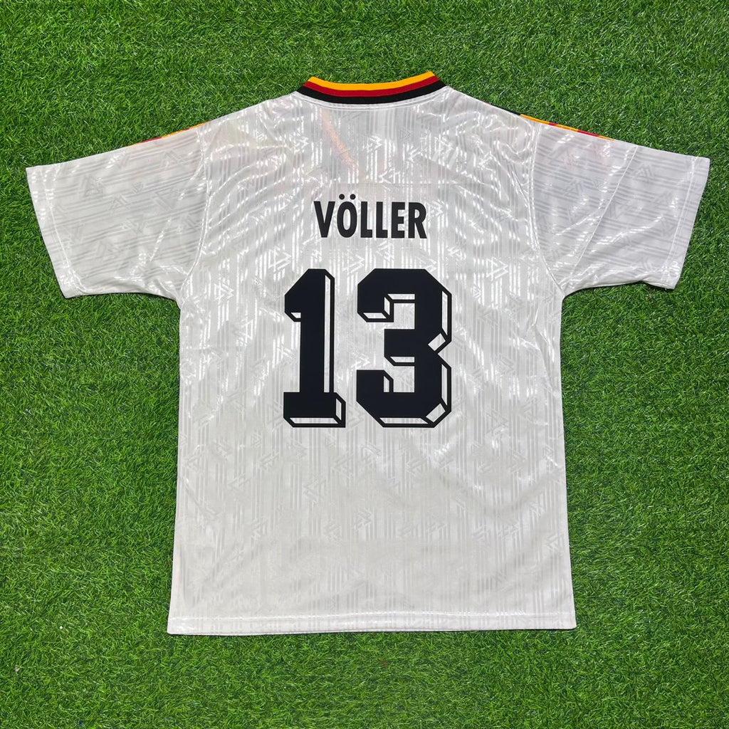 1994 Germany World Cup Rudi Völler Deutschland Germany Retro Football Jersey – Back View