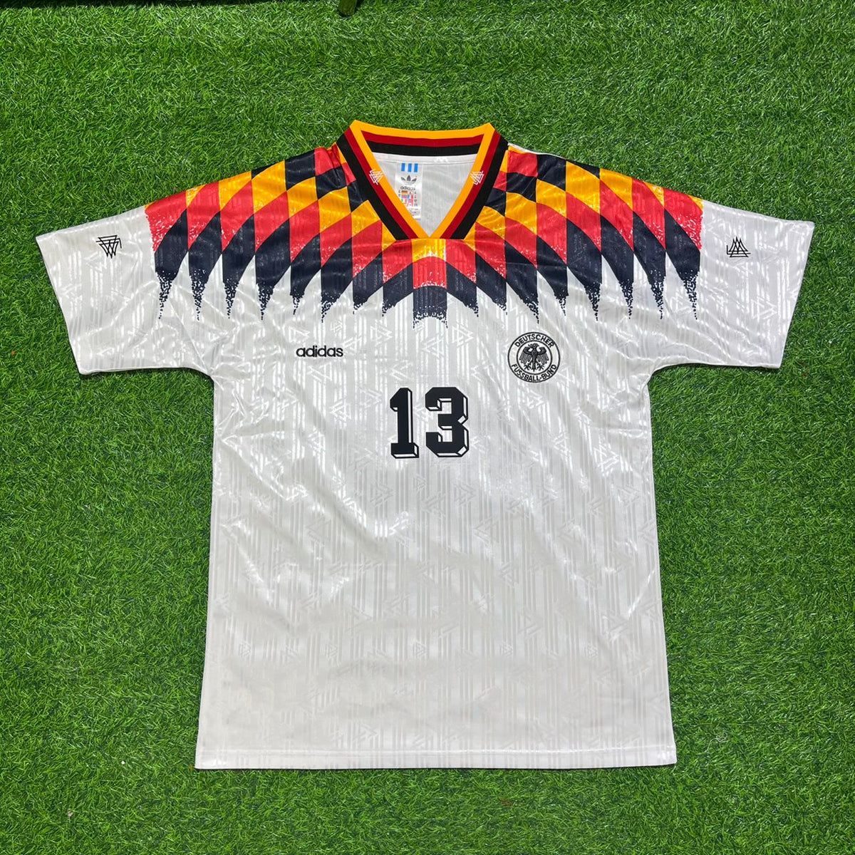 1994 Germany World Cup Rudi Völler Deutschland Germany Retro Football Jersey – Front View