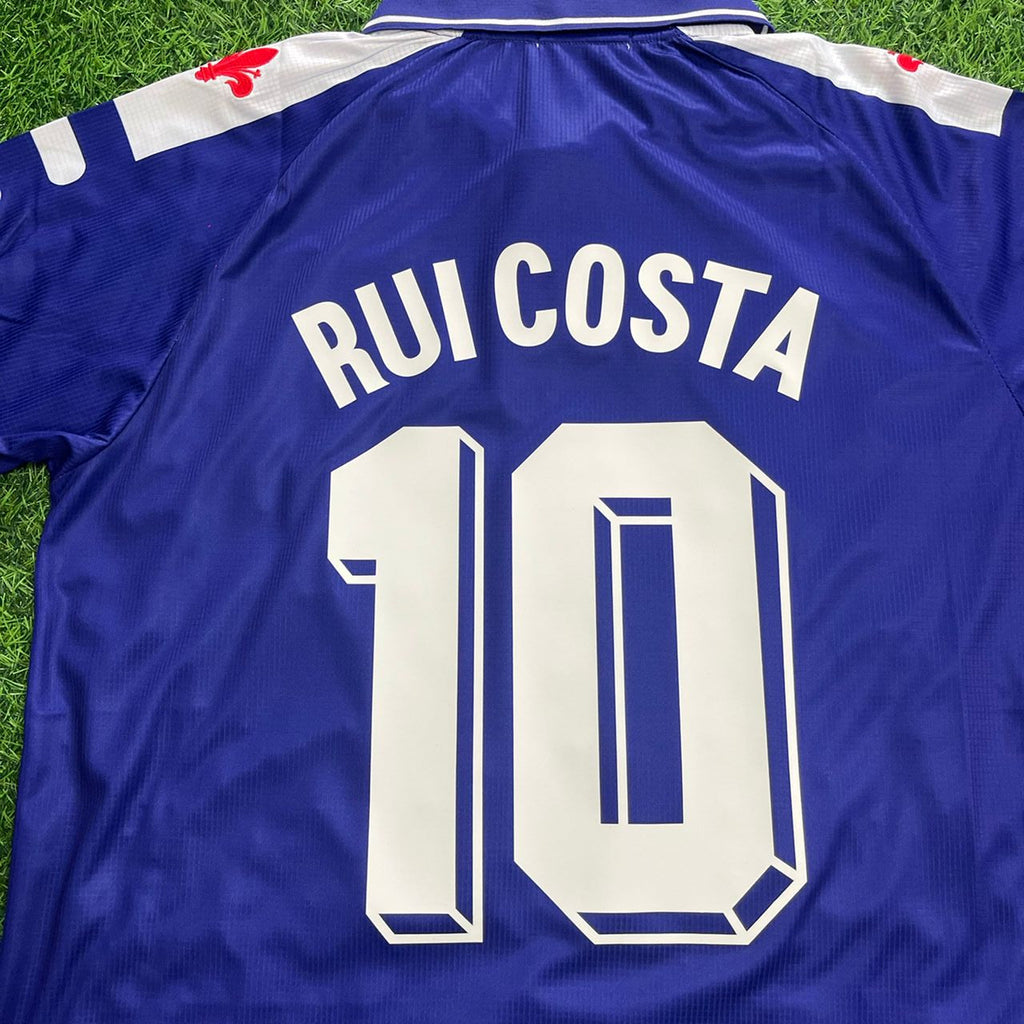 Rui Costa Fiorentina 1998 Retro Purple Kit Jersey – Detailed View