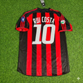 2003/04 Rui Costa Milan Home Retro Football Jersey – Back View